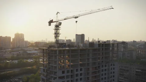 Flying over the water under a road bridge Stock Footage 135654044
