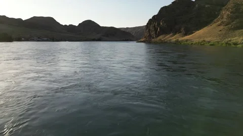 Flying over the water1 Video stock 246876540