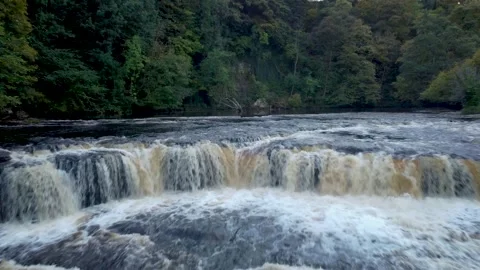 Flying over waterfall Stock Footage 292132246