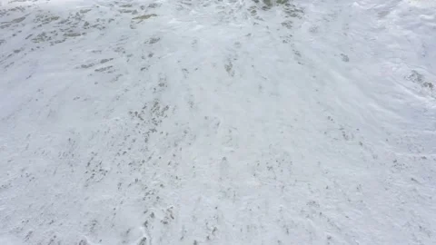 Flying over the waves and the beach Stock Footage 202701186