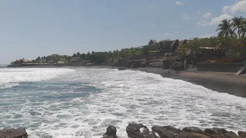Flying over waves Stock Footage 333203861