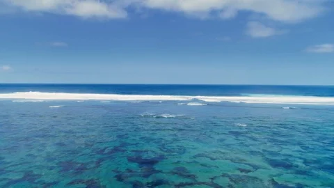 Flying over the waves in the ocean Stock Footage 108801063