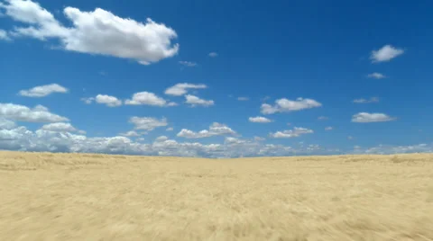 Flying over a wheat field Stock Footage 38595293
