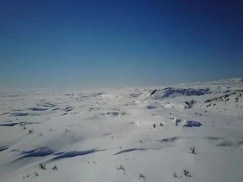 Flying over Winter Fields of Utah, USA Stock Footage 73685271
