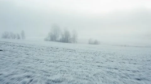 Flying over the winter landscape. 库存影片 144526073
