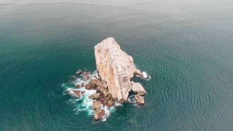 Flying over Witch Rock, Costa Rica Video stock 169595220