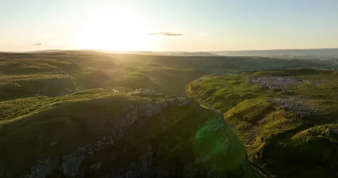 Flying over Yorkshire Dales Stock Footage 272922091