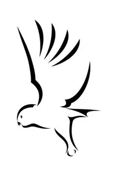 Flying Owl Ilustração Stock