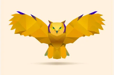 Flying owl Stock Illustration