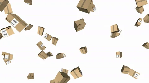 Flying packages - seamless loop, overlay, alpha channel Stock Footage 63022060