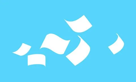 Flying paper bill, documents paper note fly, silhouette paper bill many fal.. Stock Illustration