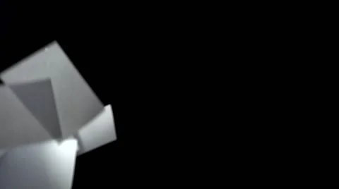 Flying paper Video stock 47665004