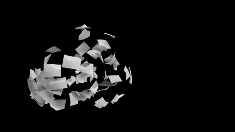 Flying-papers-6 Stock Footage 340518837