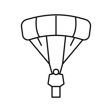 Flying parachutist line icon vector illustration 스톡 일러스트