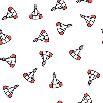 Flying parachutist vector seamless pattern 스톡 일러스트