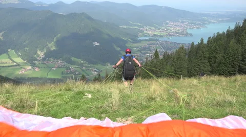 Flying with paragliding Stock-Footage 54615901