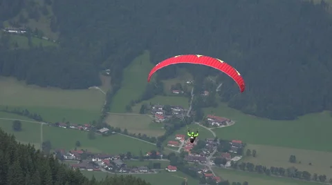 Flying with paragliding Stock Footage 54617830