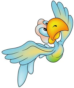 Flying Parrot Stock Illustration