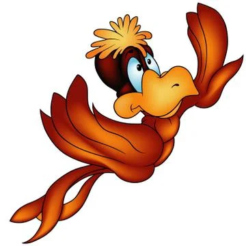 Flying Parrot Stock Illustration