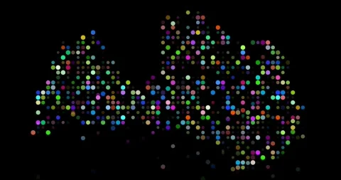 Flying Particle Effects Building the Shape of Latvia Map Animation Stock Footage 318670490