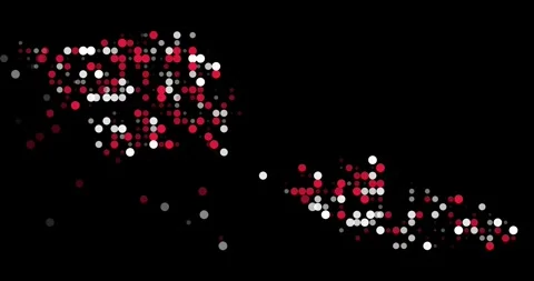 Flying Particle Effects Building the Shape of Samoa Map Animation Stock Footage 318832346