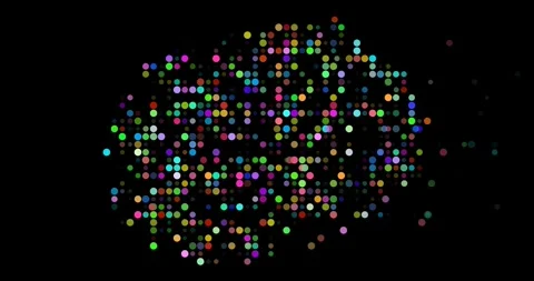 Flying Particle Effects Building the Shape of Macedonia Map Animation Stock Footage 318853749