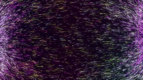 Flying Particle Trails In Two Direction Stock Footage 303359831