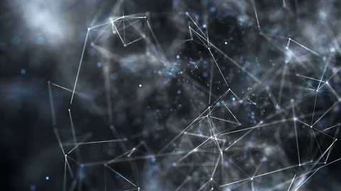 Flying particles and lines Stock Footage 85190378