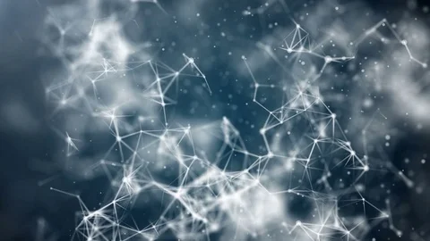 Flying particles and plexus lines Stock Footage 77646896