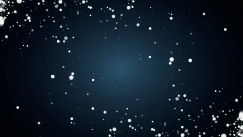 Flying particles on a blue background, holiday background Stock Footage 165447650
