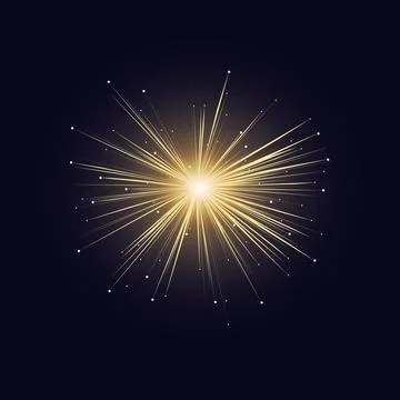 Flying particles. Glowing particles with a track, vector illustration Stock Illustration