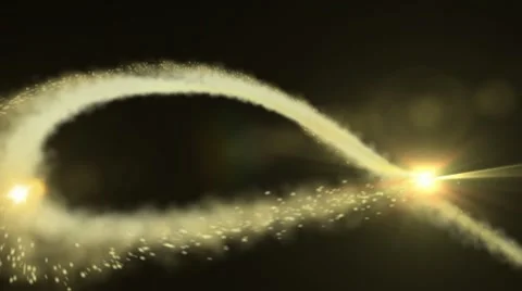 Flying Particles Transition with Alpha Stock Footage 10714702