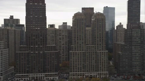 Flying past Upper West Side in New York City. Shot in November 2011. Vídeos de archivo 59172262