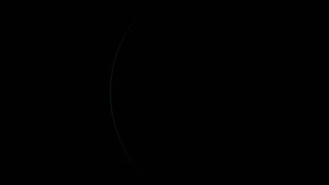 Flying past Uranus dark side toward bright sun with lens flare Video stock 116829515