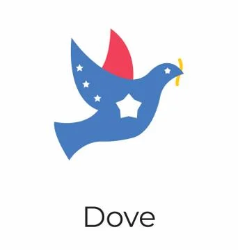 Flying Peace Dove Illustrazione stock