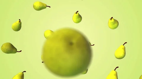 Flying pear on gradient background Stock Footage 58119672