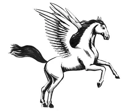 Flying Pegasus Stock-Illustration