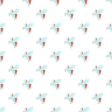 Flying pegasus mythical creature seamless pattern background Stock Illustration