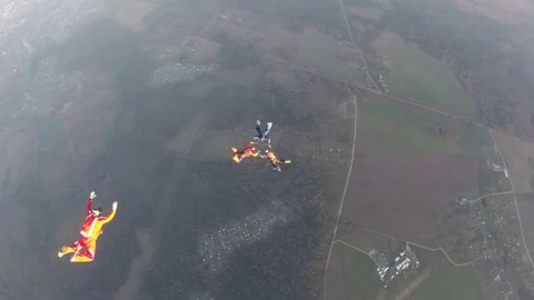 Flying people Video stock 81411920