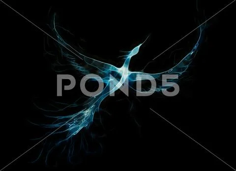 Flying phoenix bird as symbol of rebirth and new beginning.: Graphic ...