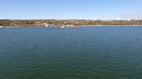 Flying up to the pier Stock Footage 96304558