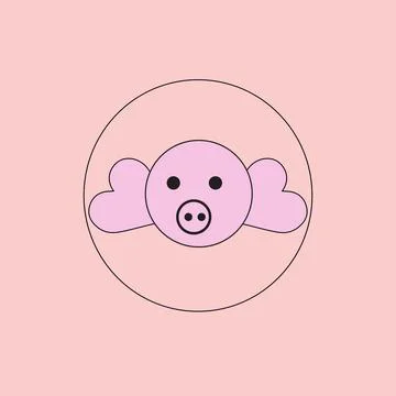 Flying pig Stock Illustration