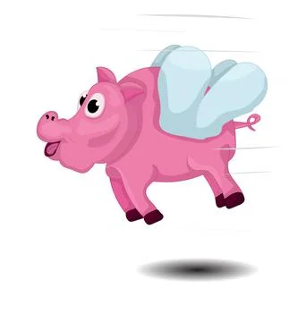 Flying pig Stock Illustration