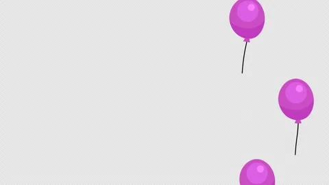 Flying up pink balloons on right side. Stock-Footage 263954319