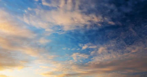 Flying pink clouds at sunset Stock Footage 122451831