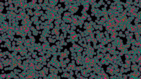 The flying pink molecules merge. The texture of the stone. Moving abstract Stock Footage 94652089
