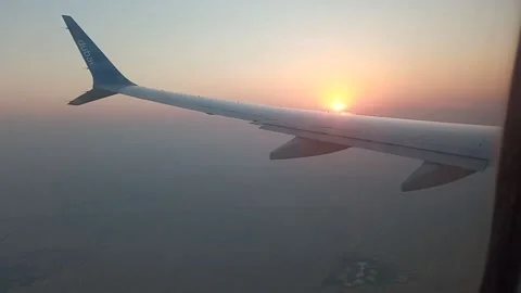 Flying on plane in Africa Stock Footage 220643331