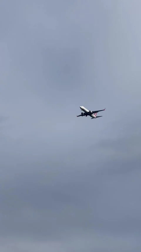 Flying plane in blue sky Stock Footage 337110453