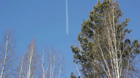 Flying plane Stock Footage 35863322