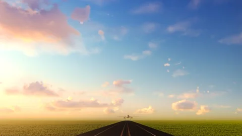 Flying Plane Stock Footage 86478941